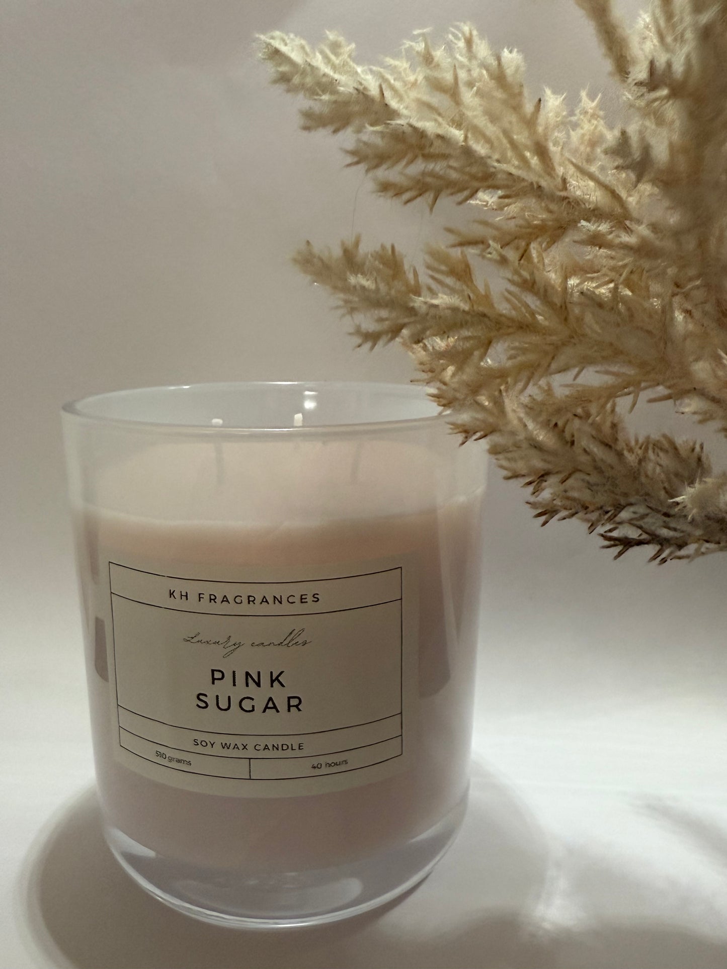 Pink Sugar Candle – 550g | 40-Hour Burn Time